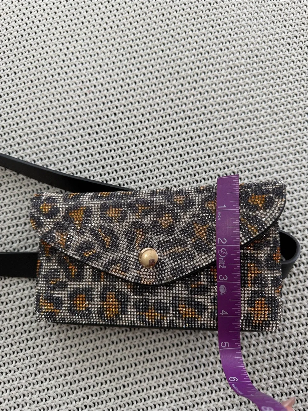Leopard Print Belt Bag - Brown/Black